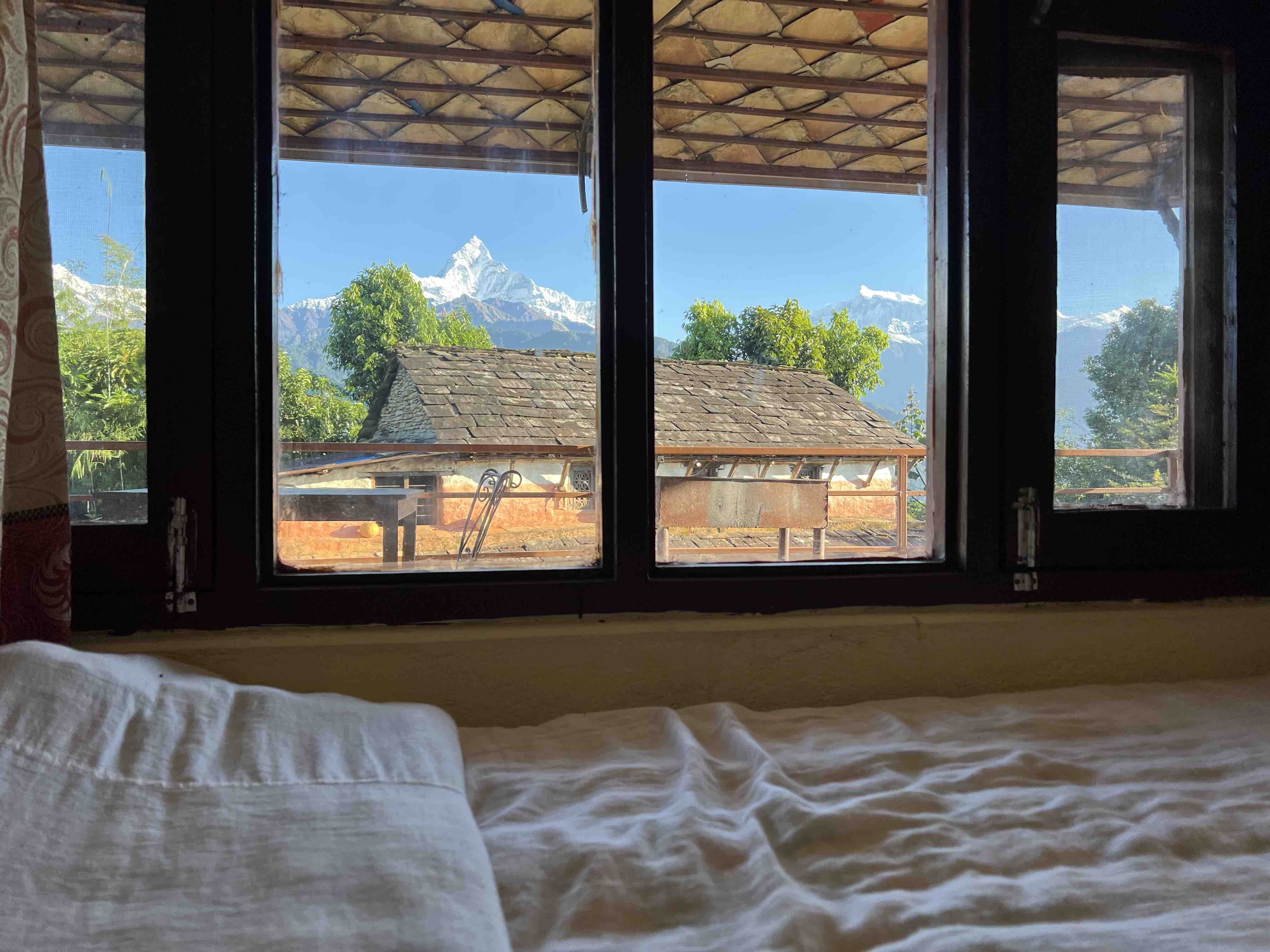 Fishtail view from bed